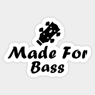 Made For Bass Logo (Black) Sticker